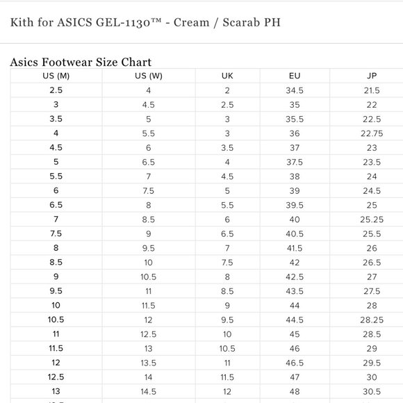ASICS Gel-1130 Kith Cream Scarab (2024, size US M4.5 / W6) - Picture 16 of 16